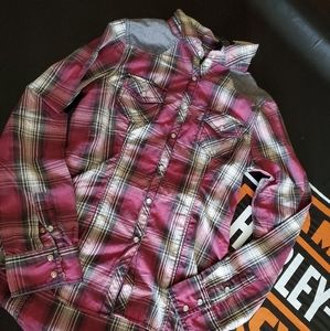 Harley-Davidson Small long sleeve button up top